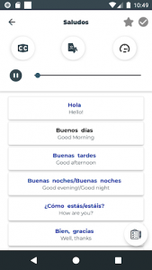 اسکرین شات برنامه Learn Spanish - Listening and Speaking 3