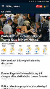 اسکرین شات برنامه WRAL News App 1