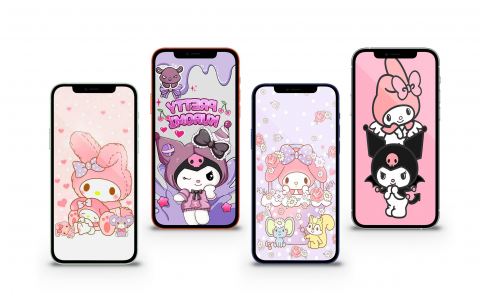 اسکرین شات 1 برنامه Kuromi & My Melody Wallpapers