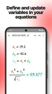اسکرین شات 6 برنامه MyScript Math: Solve & Plot