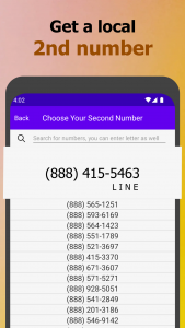 اسکرین شات برنامه My 2nd Line Text Call Number 1