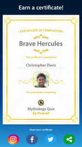 اسکرین شات 5 برنامه Mythology Quiz