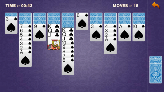 اسکرین شات بازی Classic Spider Solitaire Game 1