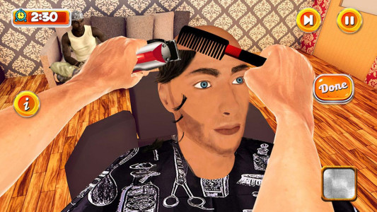 اسکرین شات برنامه Barber Shop Hair Cut Simulator- Hair Cutting Games 5