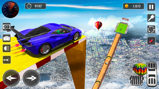 اسکرین شات 2 برنامه Ramp Car Racing : Car stunt