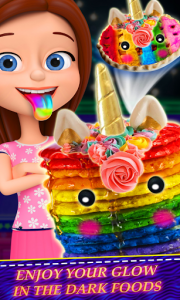 اسکرین شات بازی Glowing Unicorn Desserts! Rainbow Pancakes & Pie 5