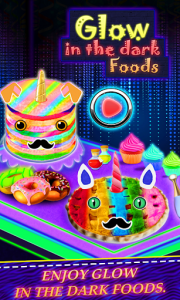 اسکرین شات بازی Glowing Unicorn Desserts! Rainbow Pancakes & Pie 1