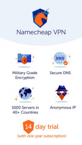 اسکرین شات برنامه Namecheap VPN 5