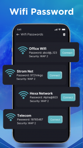 اسکرین شات برنامه Wifi Password & Speed Test App 1