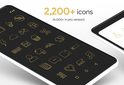 اسکرین شات برنامه Lines Gold - Icon Pack 2