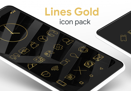 اسکرین شات برنامه Lines Gold - Icon Pack 1