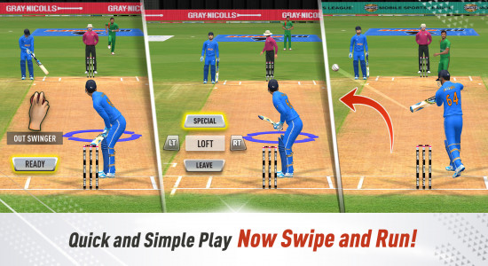 اسکرین شات بازی Real Cricket Swipe 3