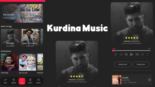 اسکرین شات برنامه Kurdina Music 2