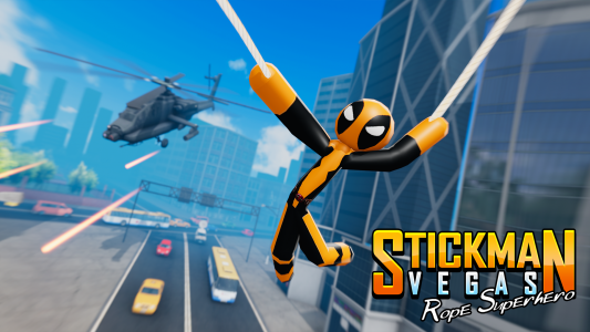 اسکرین شات بازی Flying Stickman Rope Hero Vice 5
