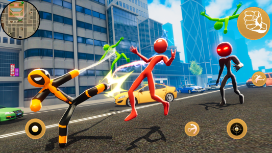 اسکرین شات بازی Flying Stickman Rope Hero Vice 3