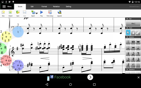 اسکرین شات برنامه Crescendo Music Notation 2