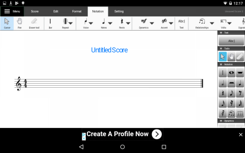 اسکرین شات برنامه Crescendo Music Notation 1