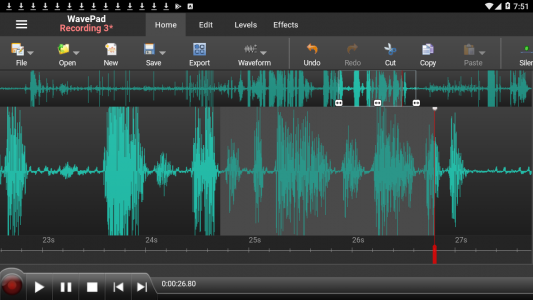 اسکرین شات 1 برنامه WavePad Audio Editor