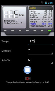 اسکرین شات برنامه TempoPerfect Metronome Free 2