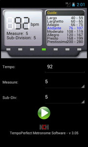 اسکرین شات برنامه TempoPerfect Metronome Free 3