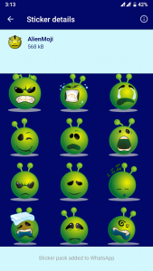 اسکرین شات برنامه HD Emoji Stickers - WAStickerApps 6