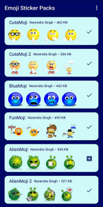 اسکرین شات برنامه HD Emoji Stickers - WAStickerA 1