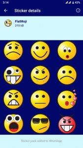 اسکرین شات برنامه HD Emoji Stickers - WAStickerA 8