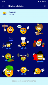اسکرین شات برنامه HD Emoji Stickers - WAStickerA 7
