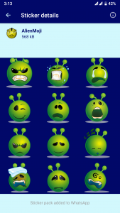 اسکرین شات برنامه HD Emoji Stickers - WAStickerA 6