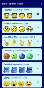 اسکرین شات برنامه HD Emoji Stickers - WAStickerA 2