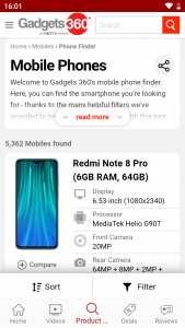 اسکرین شات 2 برنامه Gadgets 360