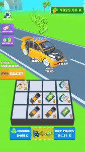 اسکرین شات بازی Merge Race - Idle Car games 1
