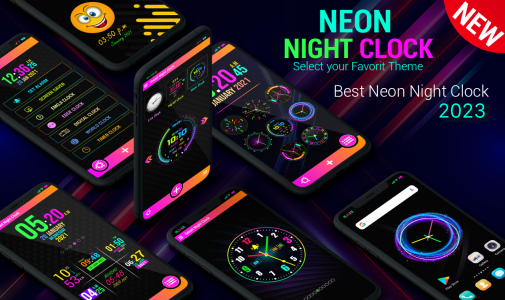 اسکرین شات برنامه Smart Watch Neon Digital Clock 8
