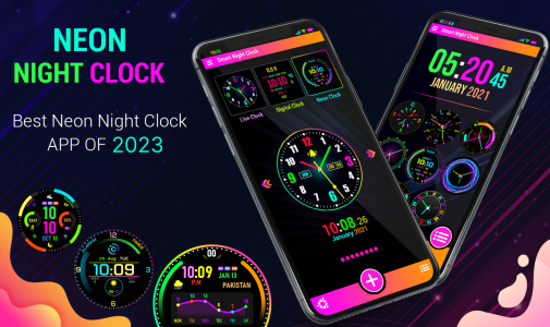اسکرین شات برنامه Smart Watch Neon Digital Clock 7