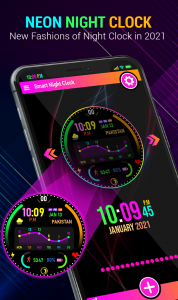 اسکرین شات برنامه Smart Watch Neon Digital Clock 2