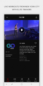 اسکرین شات برنامه NEO U - Live & On Demand Fitness 1