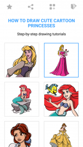 اسکرین شات برنامه How To Draw Cute Princesses 1