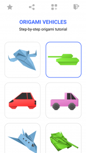 اسکرین شات برنامه Origami Vehicles From Paper 1