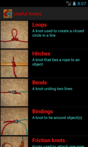 اسکرین شات برنامه Useful Knots - Tying Guide 1