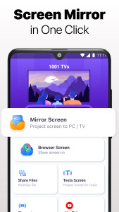 اسکرین شات 4 برنامه Screen Mirroring - 1001 TVs