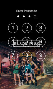 اسکرین شات برنامه Black Pink Lock Screen 4