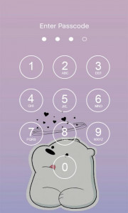 اسکرین شات برنامه Cute Bear Lock Screen 1