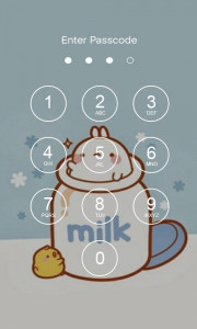 اسکرین شات برنامه Kawaii Bunny Lock Screen 2