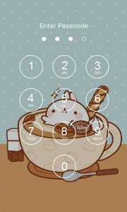 اسکرین شات برنامه Kawaii Bunny Lock Screen 4