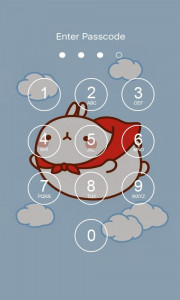 اسکرین شات برنامه Kawaii Bunny Lock Screen 1