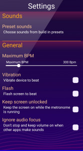 اسکرین شات برنامه Perfect Metronome 3