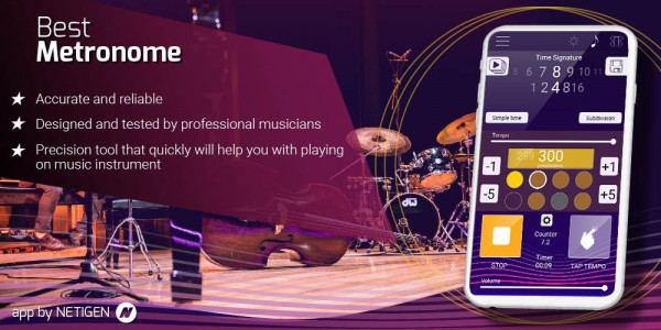 اسکرین شات برنامه Perfect Metronome 1