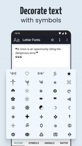 اسکرین شات برنامه Letter Fonts - Stylish Text 5