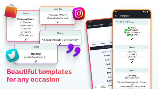 اسکرین شات 3 برنامه Letter Fonts - Stylish Text