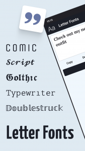 اسکرین شات برنامه Letter Fonts - Stylish Text 1